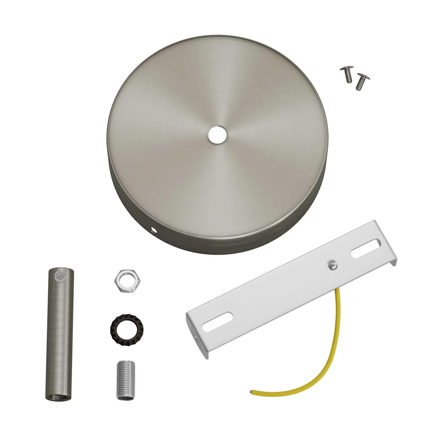 Zylindrisches Metallbaldachin-Kit mit 7 cm Klemmdurchführung – Satiniertes Titan - Image 3