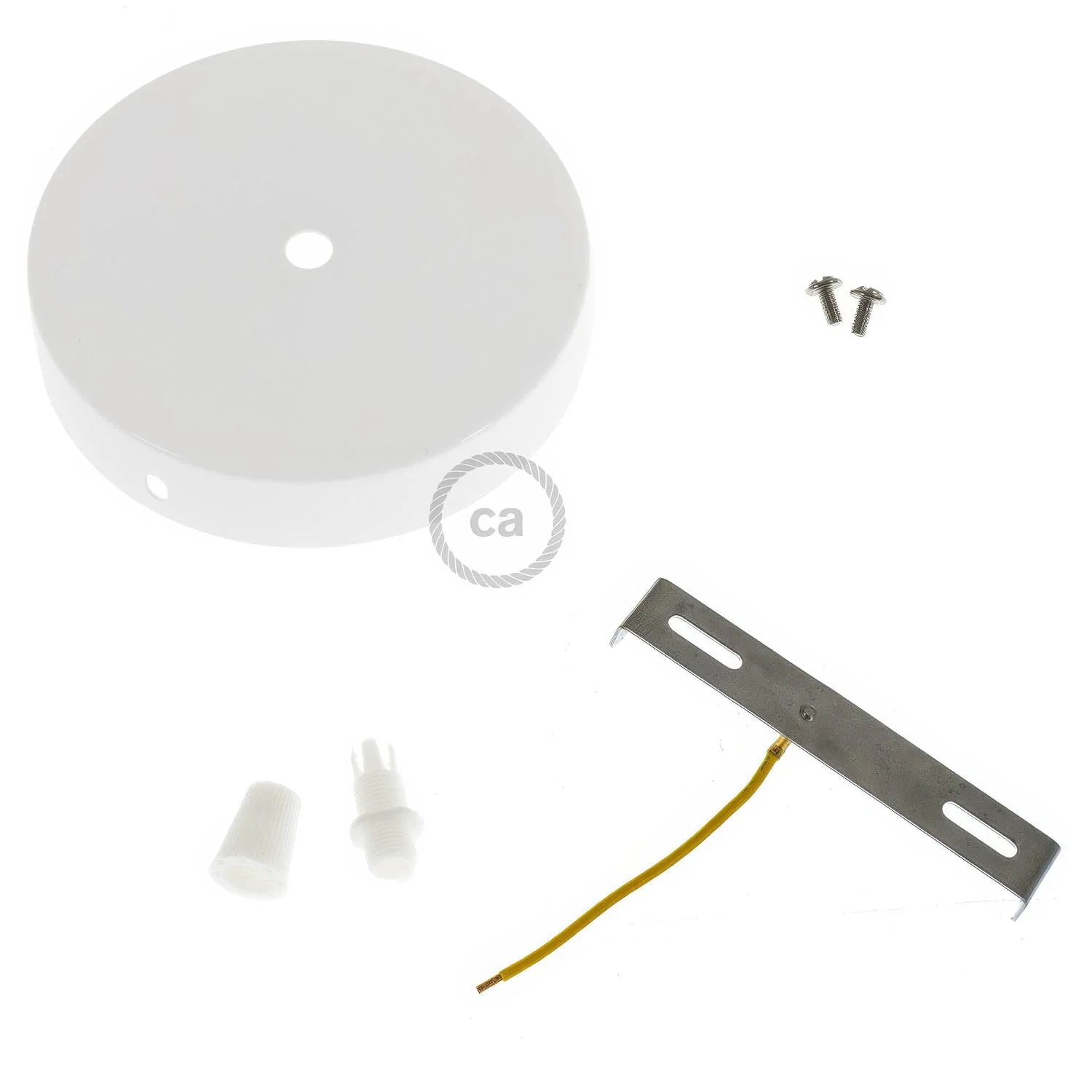Zylindrisches Metallschirm-Kit – Glanzweiß - Image 3