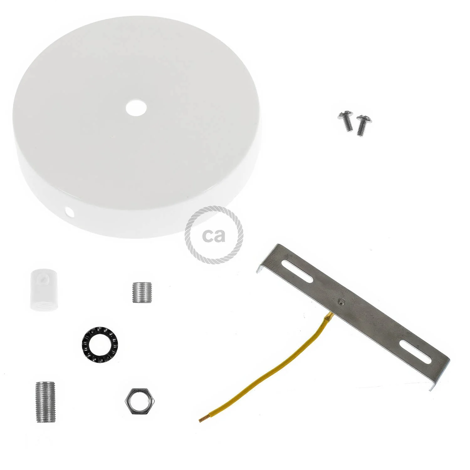 Zylindrisches Metallschirm-Kit – Glanzweiß - Image 8