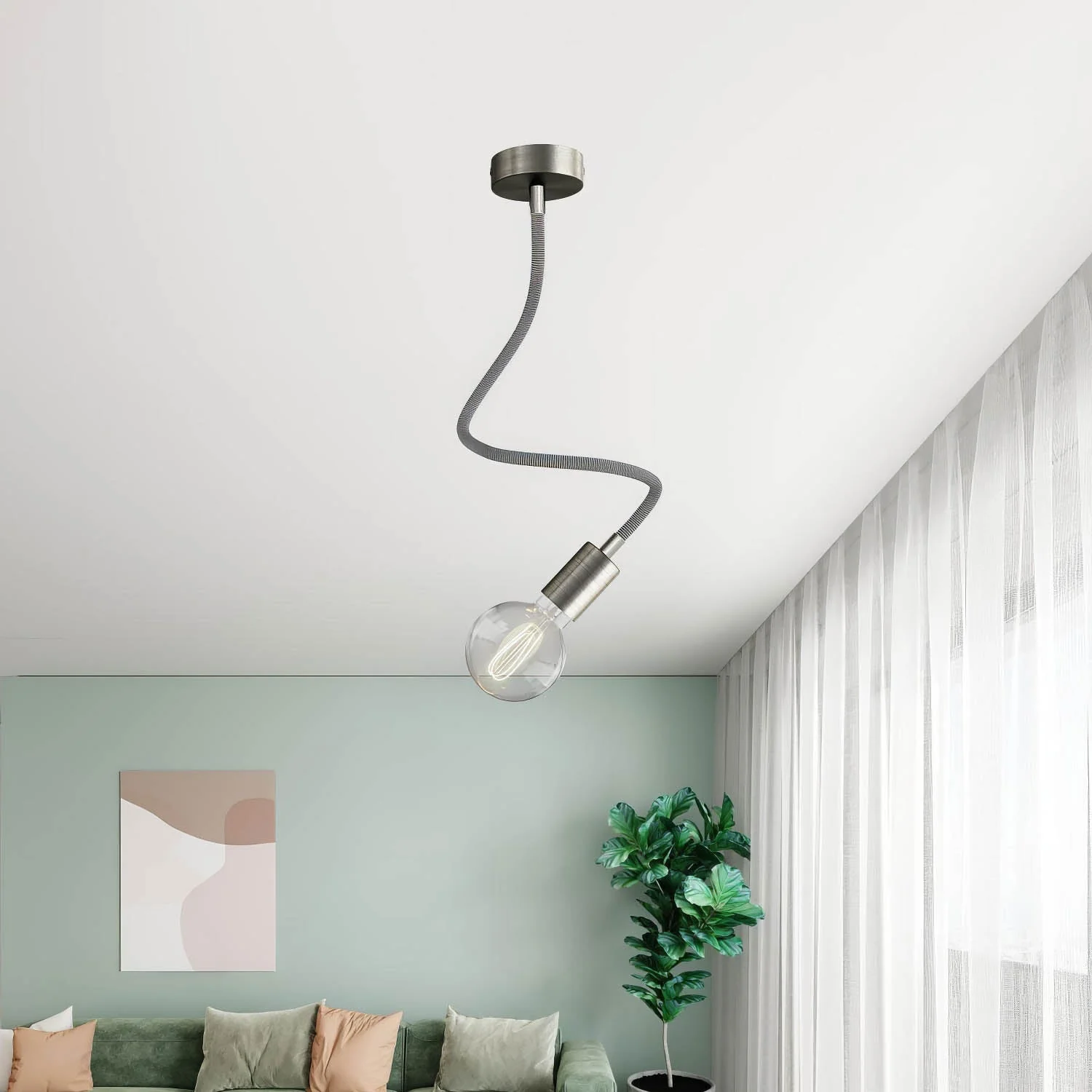 Kit Creative Flex – flexibles Verlängerungsrohr mit Stoffummantelung RZ04 Schwarz Weiß und Metallendstücken - Image 23