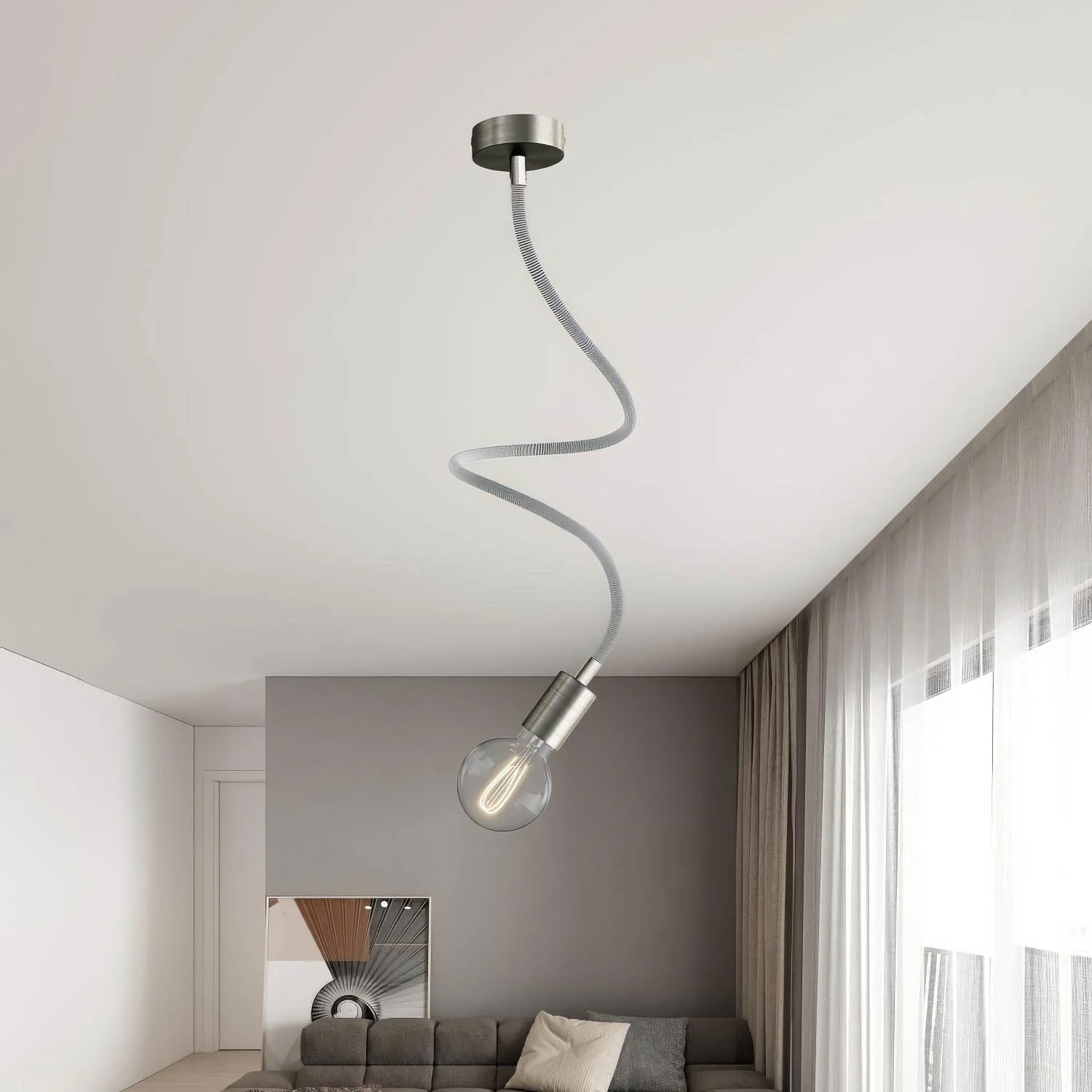 Kit Creative Flex – flexibles Verlängerungsrohr mit Stoffummantelung RZ04 Schwarz Weiß und Metallendstücken - Image 25