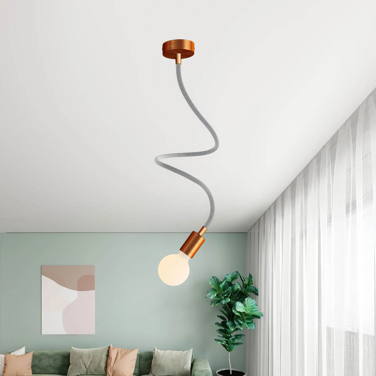 Kit Creative Flex – flexibles Verlängerungsrohr mit Stoffummantelung RZ04 Schwarz Weiß und Metallendstücken - Image 32