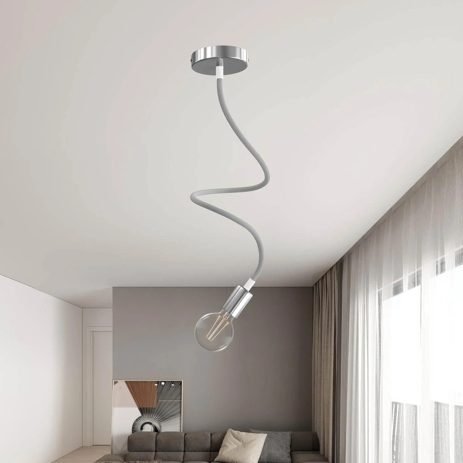 Kit Creative Flex flexibler Verlängerungsschlauch mit Stoffummantelung RM75 Titanio mit Metallendstücken - Image 10