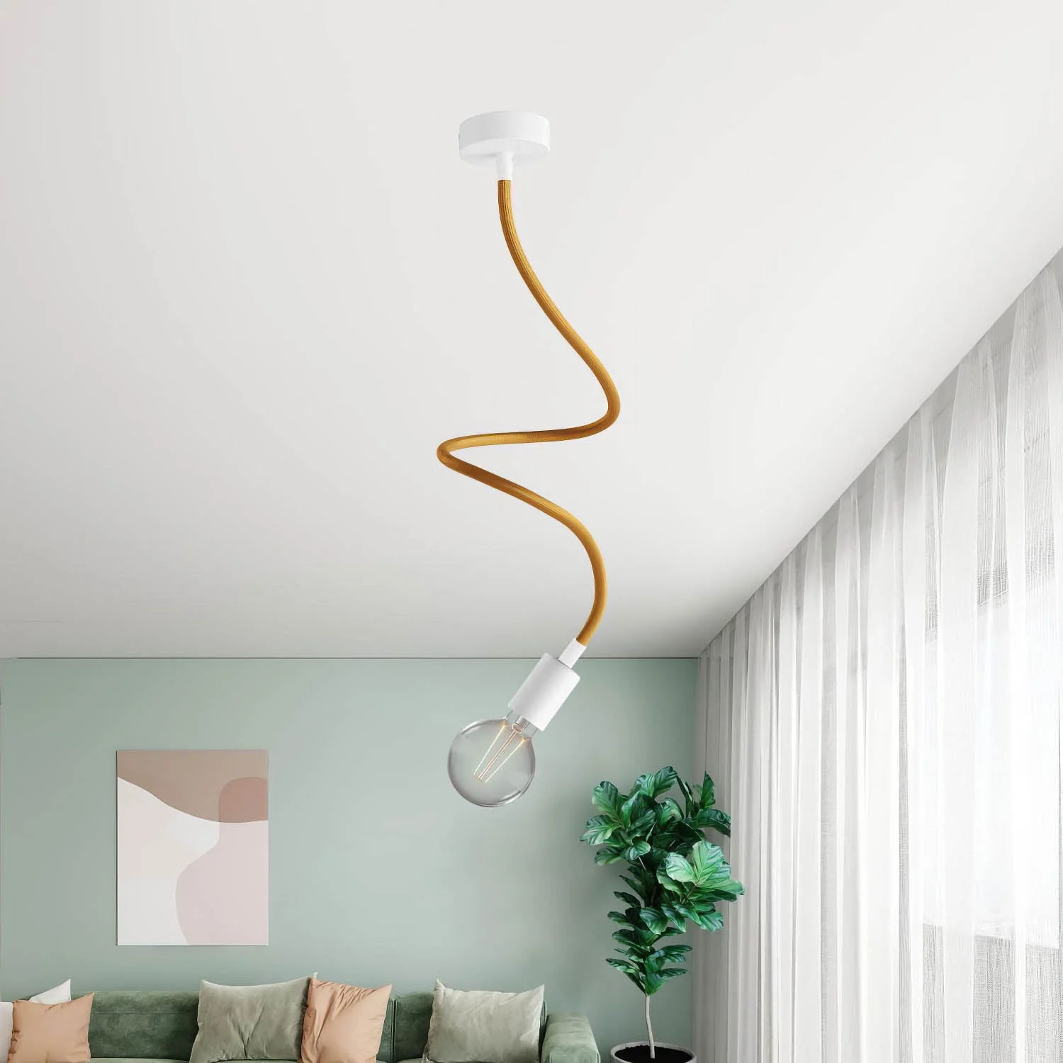 Creative Flex Kit, flexibles Verlängerungsrohr mit Stoffüberzug RM73 Bronze und Metallendstücken - Image 10