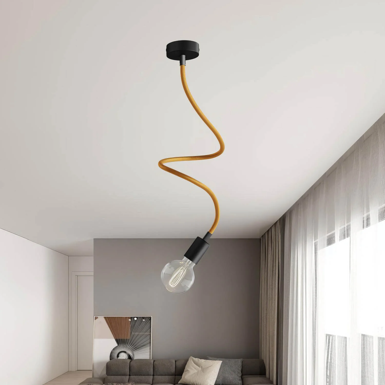 Creative Flex Kit, flexibles Verlängerungsrohr mit Stoffüberzug RM73 Bronze und Metallendstücken - Image 18