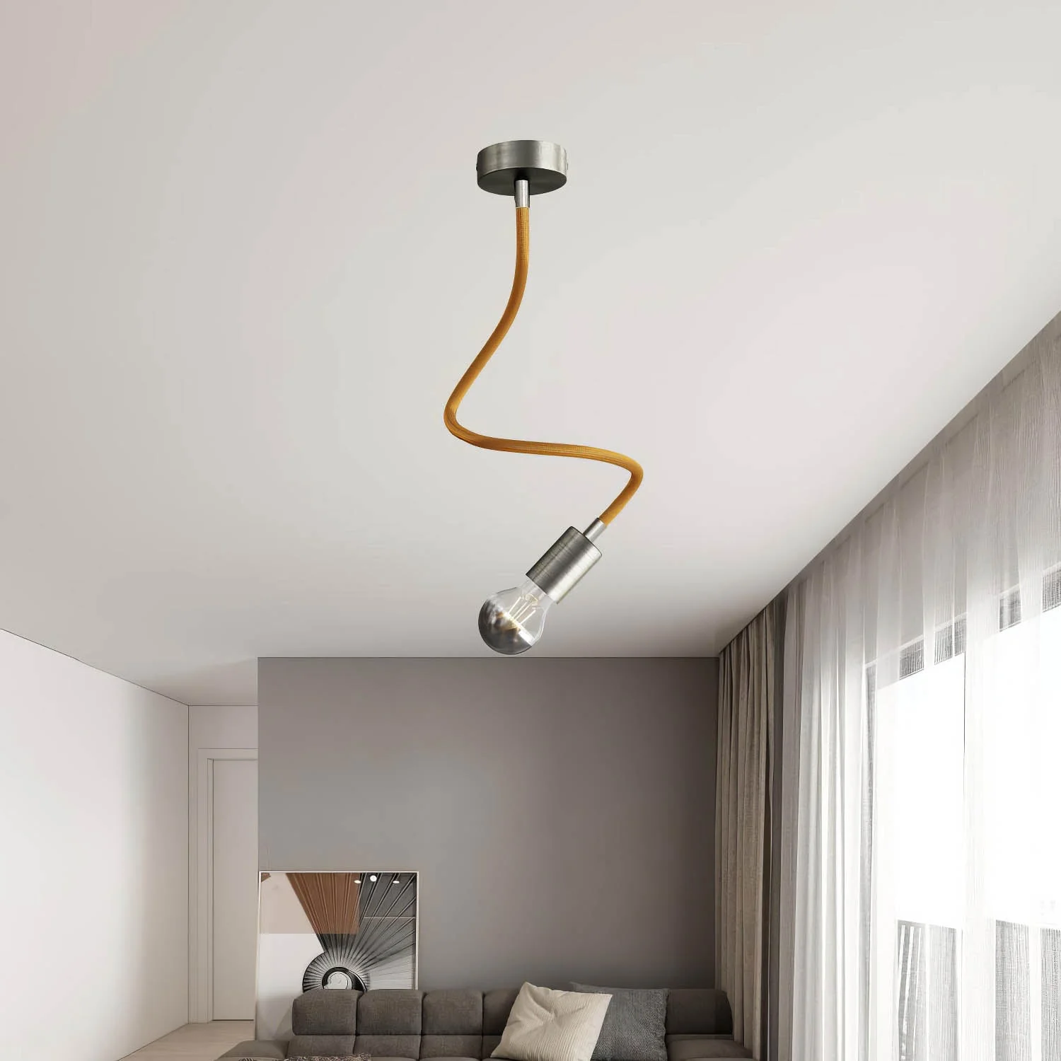 Creative Flex Kit, flexibles Verlängerungsrohr mit Stoffüberzug RM73 Bronze und Metallendstücken - Image 23