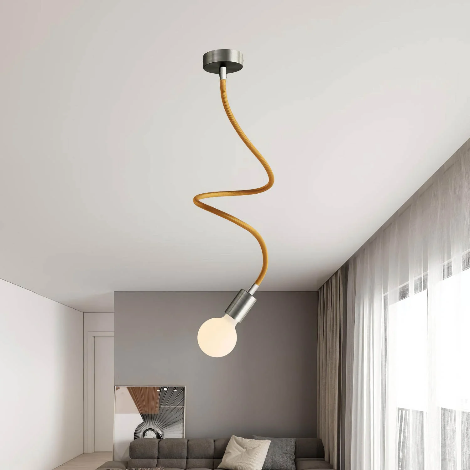 Creative Flex Kit, flexibles Verlängerungsrohr mit Stoffüberzug RM73 Bronze und Metallendstücken - Image 25