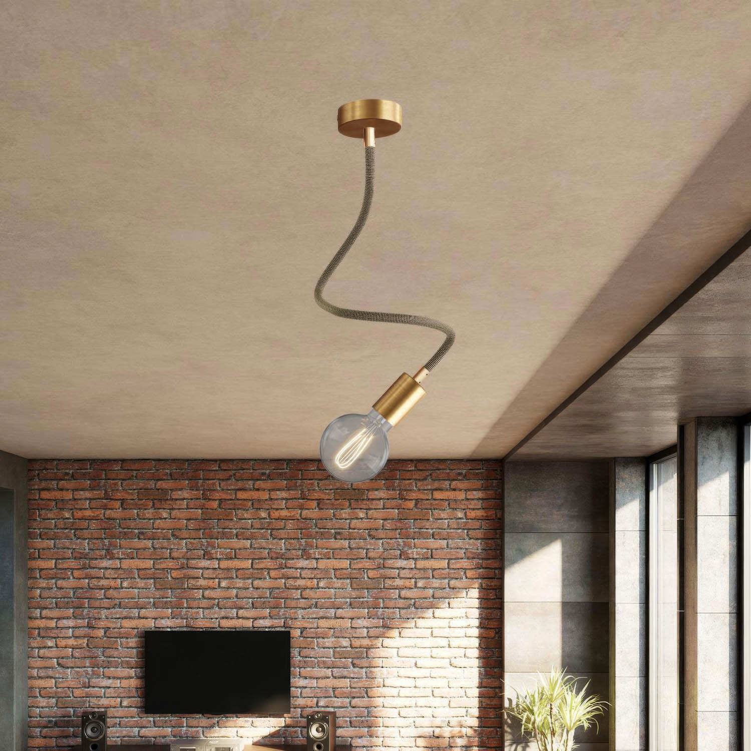 Kit Creative Flex Verlängerungsrohr, ummantelt mit Stoff RZ24 Schwarz und Gold mit Metallendstücken - Image 37