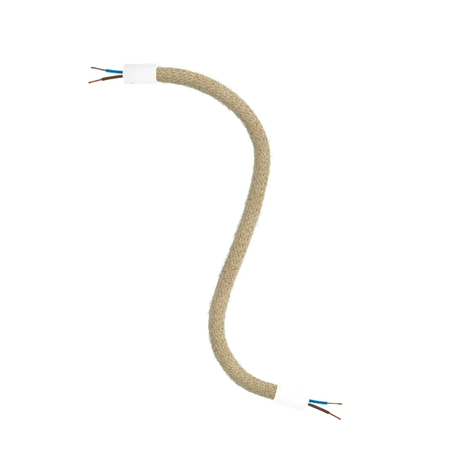 Creative Flex Kit – flexibles Verlängerungsrohr mit Jute RN06 Natur ummantelt und Metallenden