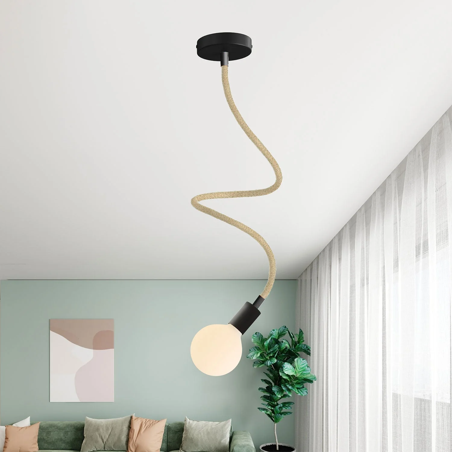 Creative Flex Kit – flexibles Verlängerungsrohr mit Jute RN06 Natur ummantelt und Metallenden - Image 18