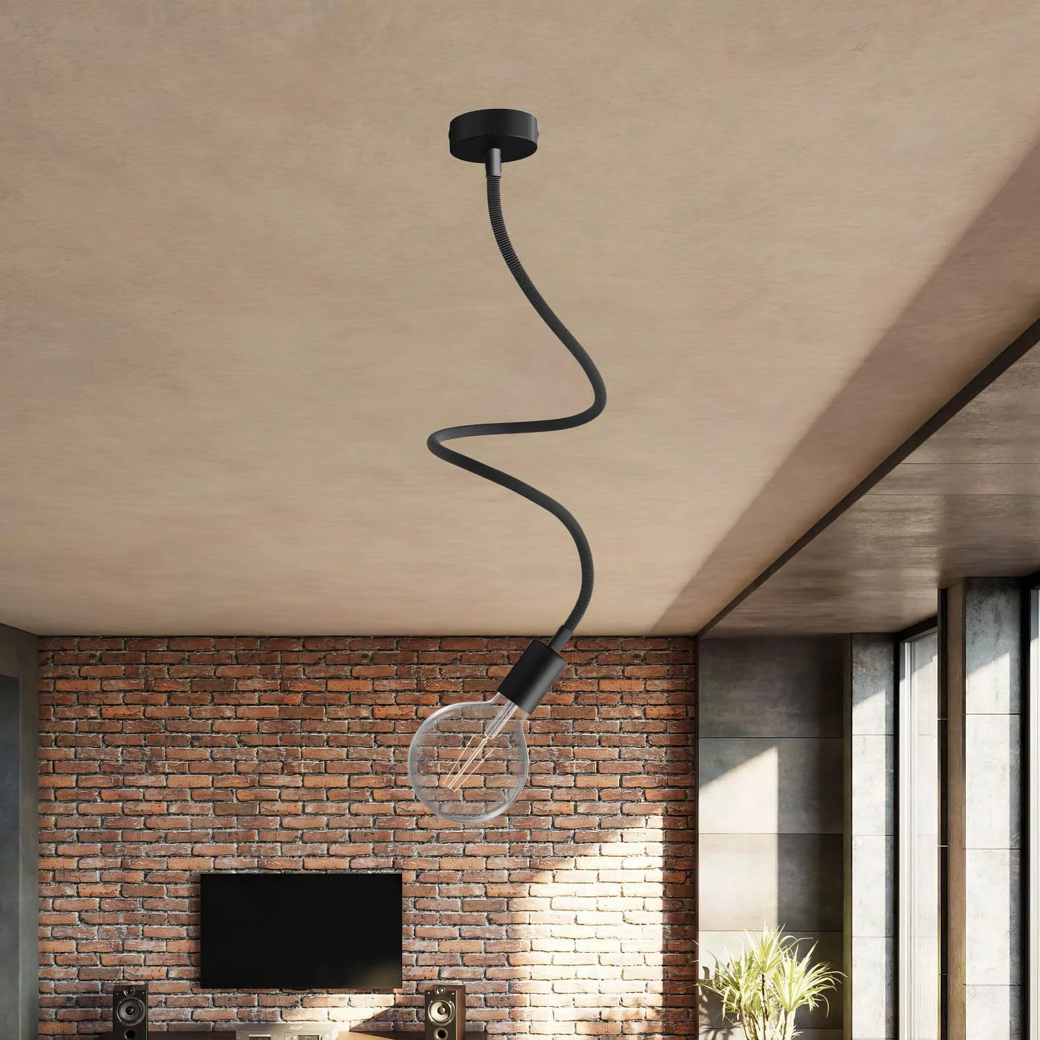 Creative Flex Set flexibles Verlängerungsrohr mit Stoffbezug RZ30 Eisen-Schwarz und Metallendstücken - Image 18