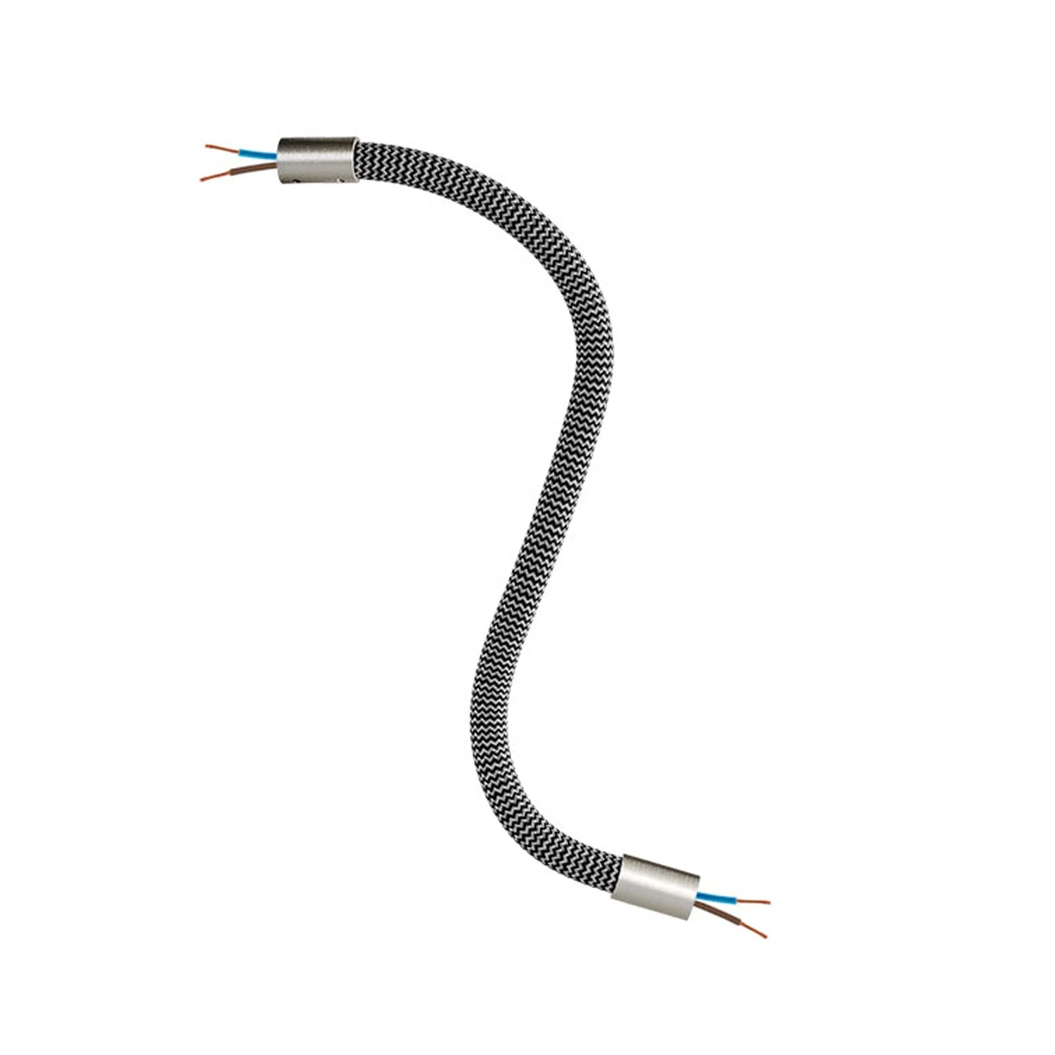 Creative Flex Set flexibles Verlängerungsrohr mit Stoffbezug RZ30 Eisen-Schwarz und Metallendstücken - Image 19