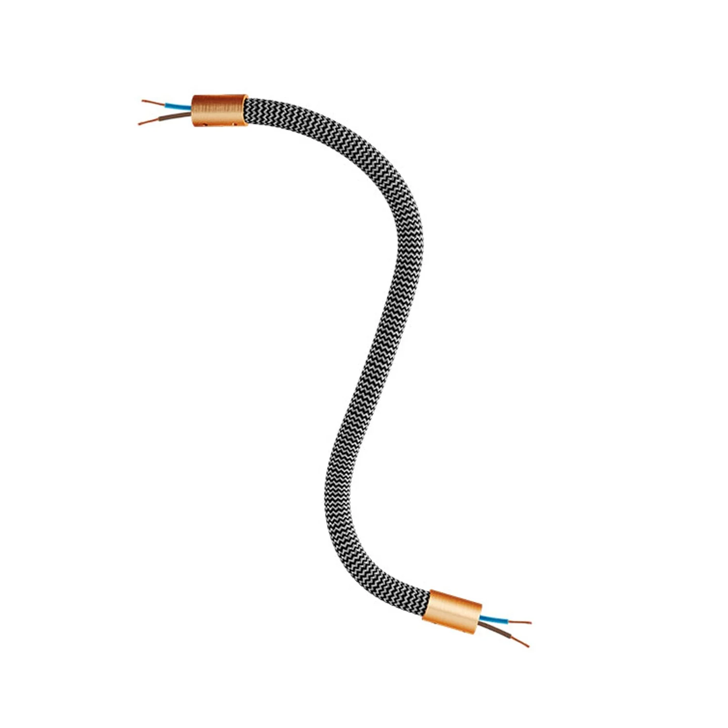 Creative Flex Set flexibles Verlängerungsrohr mit Stoffbezug RZ30 Eisen-Schwarz und Metallendstücken - Image 26