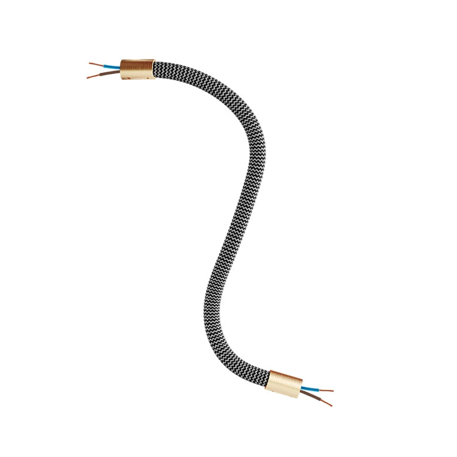 Creative Flex Set flexibles Verlängerungsrohr mit Stoffbezug RZ30 Eisen-Schwarz und Metallendstücken - Image 33