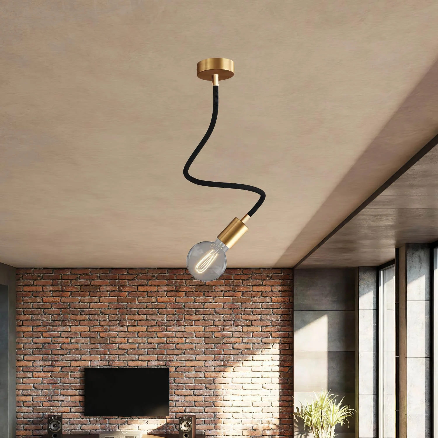Creative Flex Set flexibles Verlängerungsrohr mit Stoffbezug RZ30 Eisen-Schwarz und Metallendstücken - Image 37