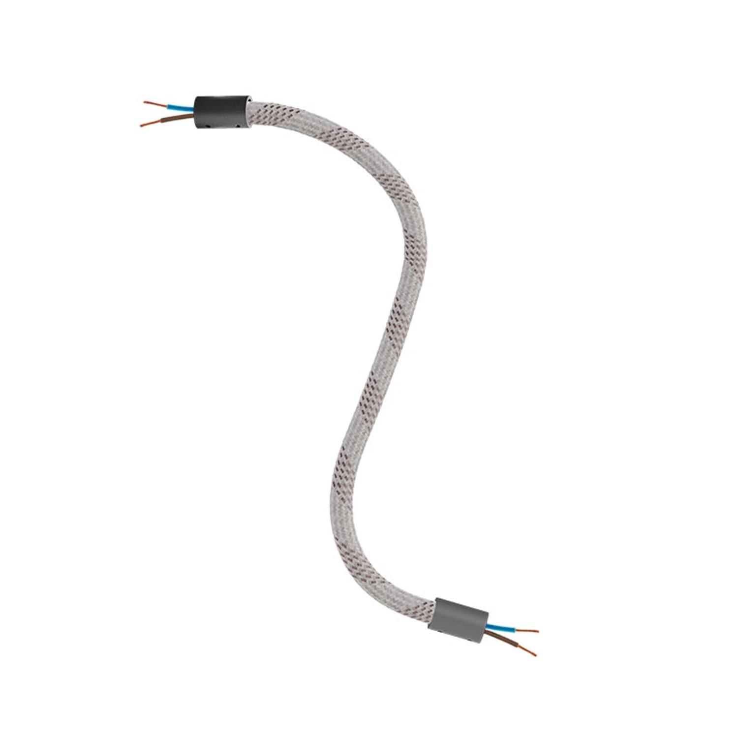 Kit Creative Flex flexibler Verlängerungsschlauch mit Stoffüberzug RM72 helles Mélange und Metallendstücken - Image 12