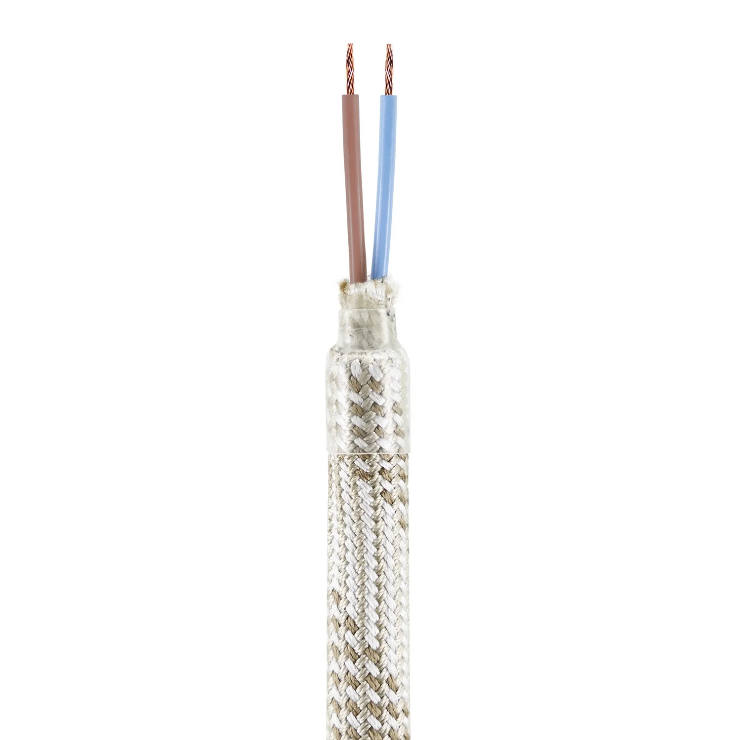 Kit Creative Flex flexibler Verlängerungsschlauch mit Stoffüberzug RM72 helles Mélange und Metallendstücken - Image 2