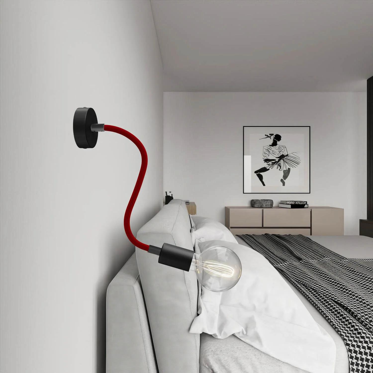 Creative Flex Kit – flexibles Verlängerungsrohr mit RM09-Stoffbezug in Rot und Metallendstücken - Image 13