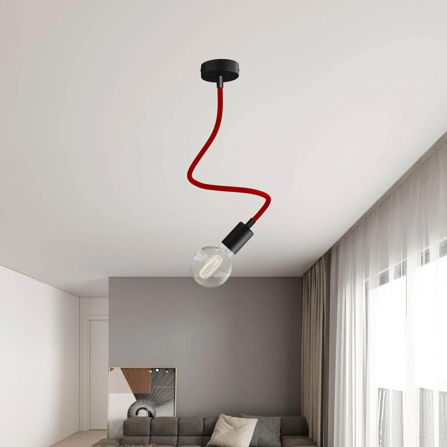 Creative Flex Kit – flexibles Verlängerungsrohr mit RM09-Stoffbezug in Rot und Metallendstücken - Image 16