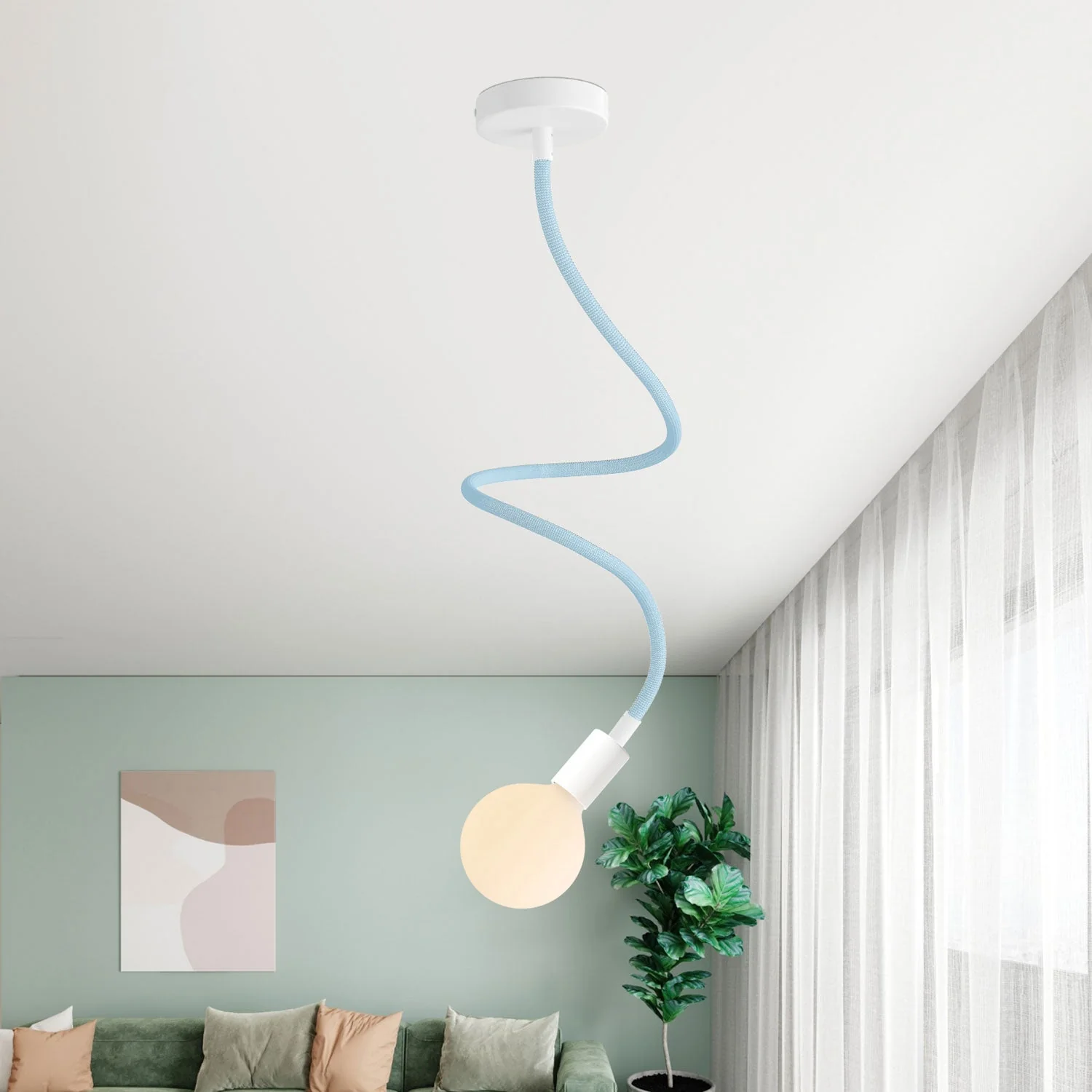 Creative Flex Set flexibler Stoffschlauch RM76 Zuckerblau mit Metallenden - Image 10