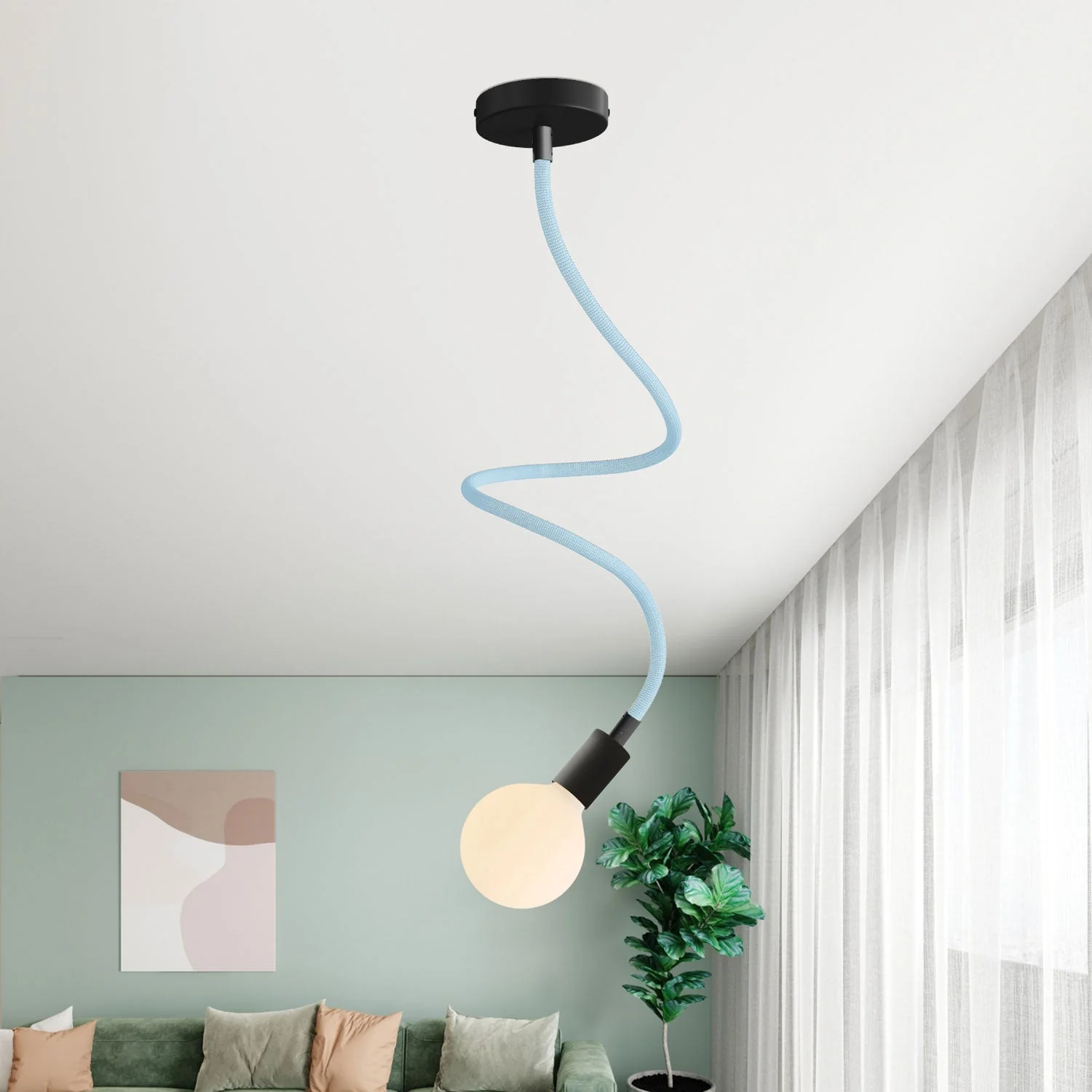 Creative Flex Set flexibler Stoffschlauch RM76 Zuckerblau mit Metallenden - Image 18