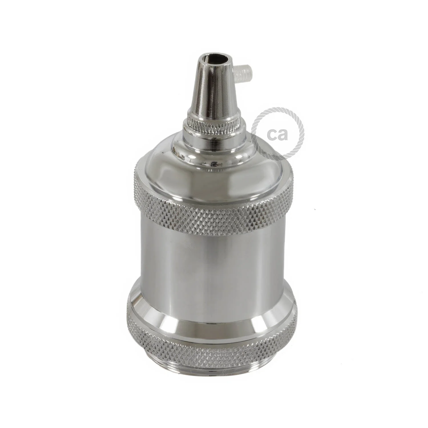 Kit Lampenfassungen E27 aus Vintage-Aluminium - Chrom - Image 3