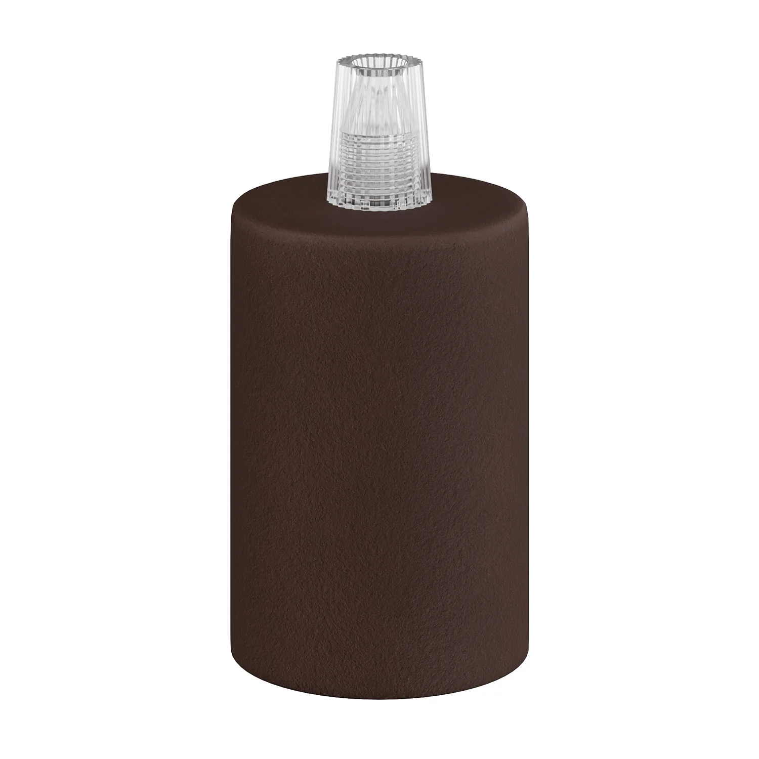 Kit Lampenfassung E27 zylindrisch aus Metall – Dunkelrost lackiert - Image 3