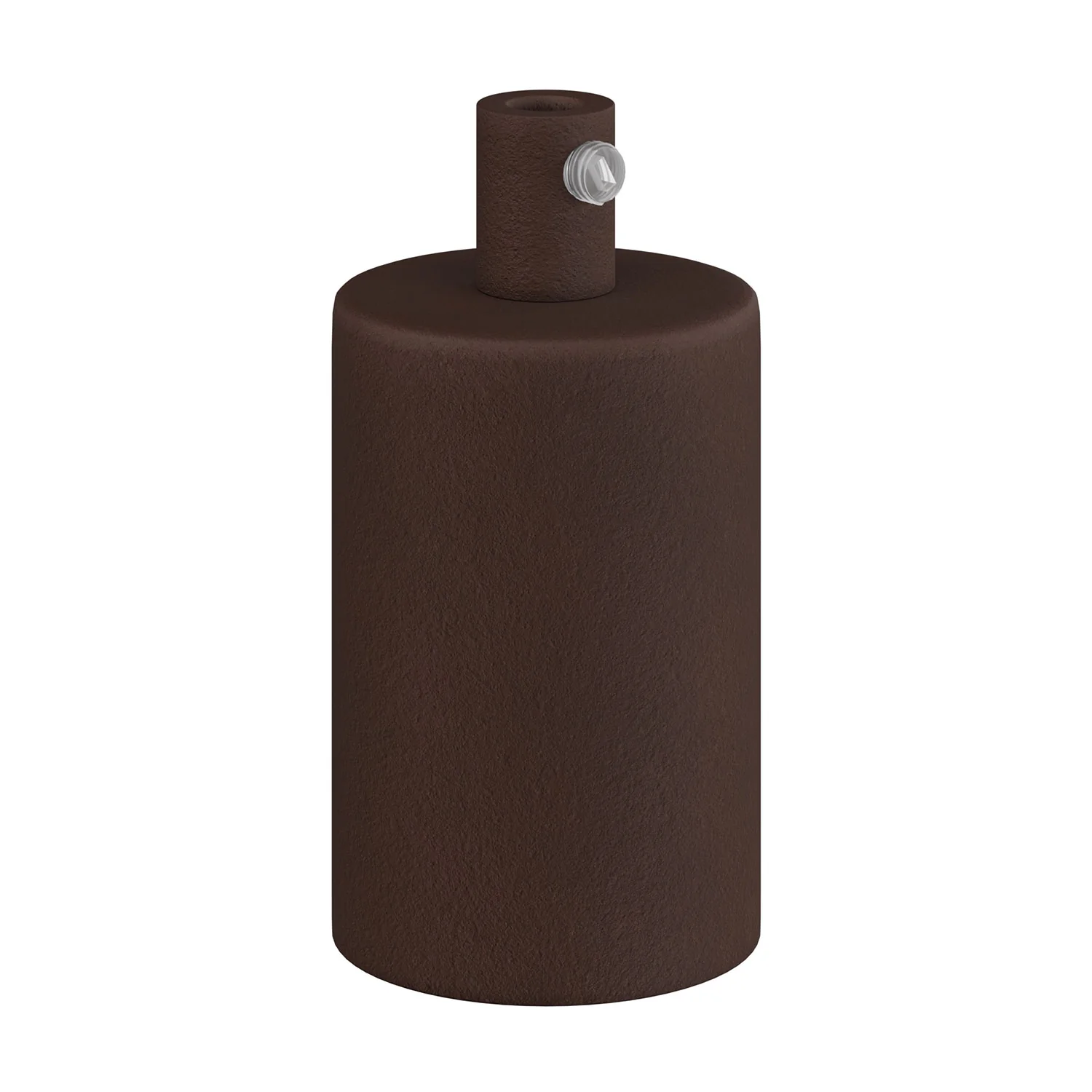 Kit Lampenfassung E27 zylindrisch aus Metall – Dunkelrost lackiert - Image 7