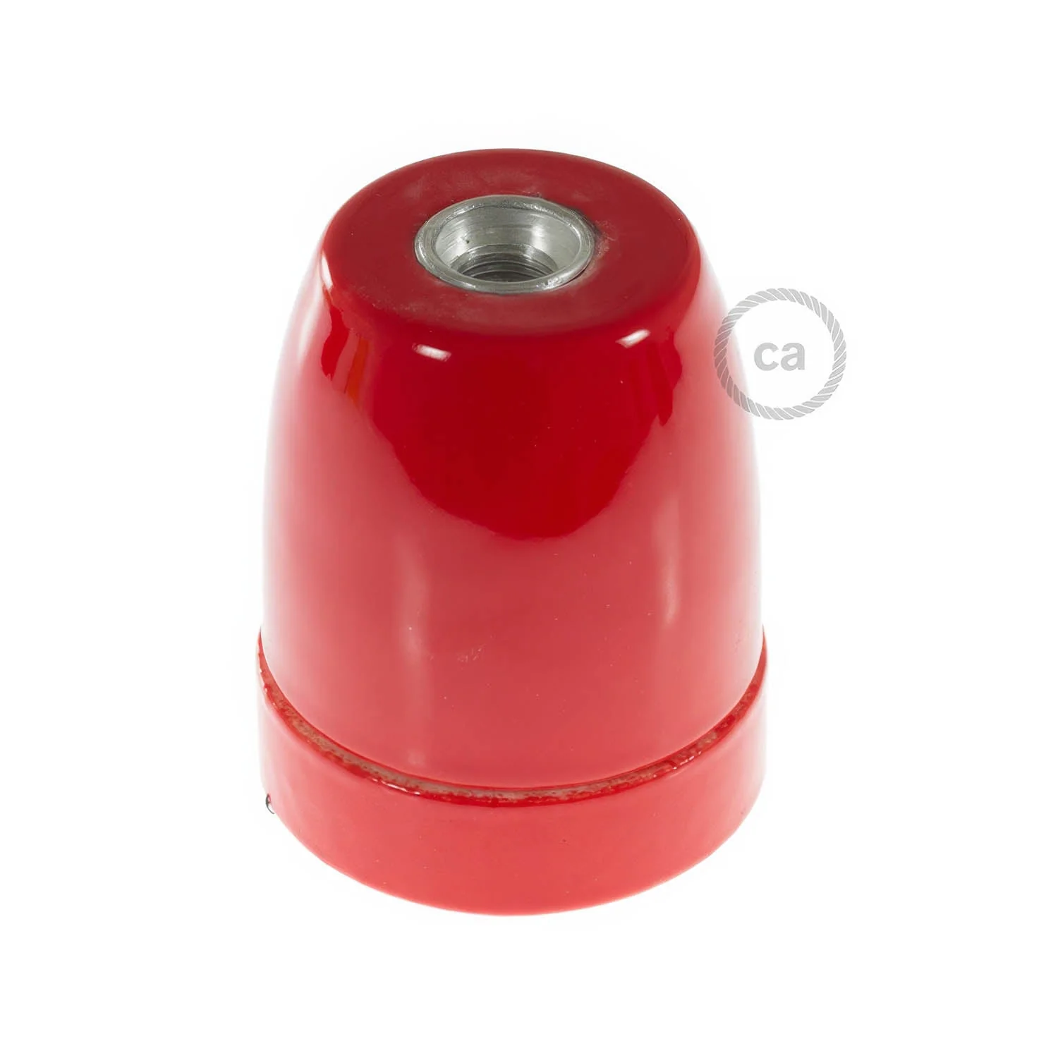 Kit Lampenfassungen E27 aus Porzellan - Rot - Image 3