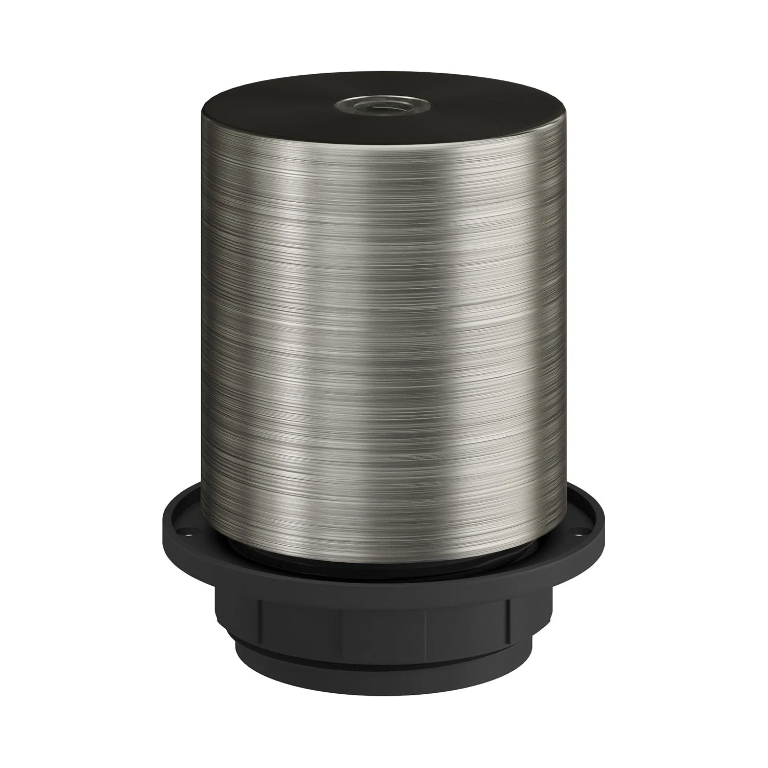 Halbgewindetes E27-Lampenfassungs-Kit aus Metall mit verdecktem Kabelstopper – Satiniertes Titan - Image 4