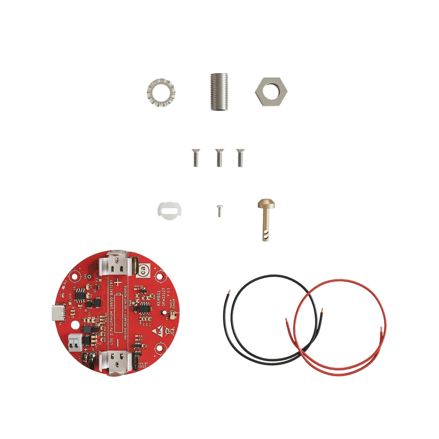 Elektronischer Bausatz für batteriebetriebene 5V‑USB‑C‑Lampen ohne Lampenfassungen