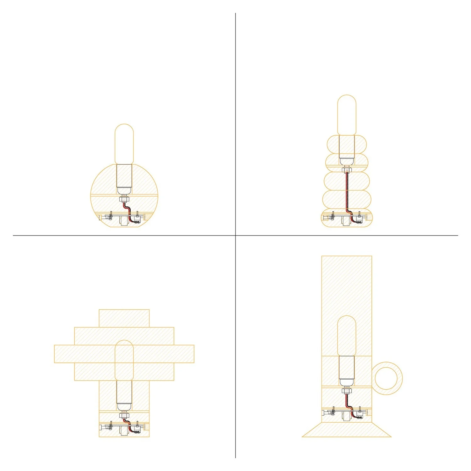 Elektronischer Bausatz für batteriebetriebene 5V-USB‑C‑Lampen mit glatten E14-Lampenfassungen – Weiß - Image 6