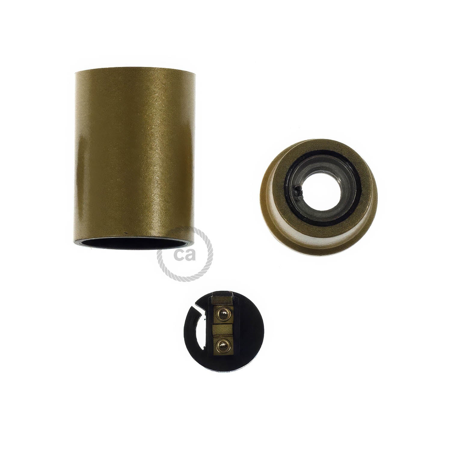 Lampenfassungen-Set E14 aus Bakelit – Gold - Image 2