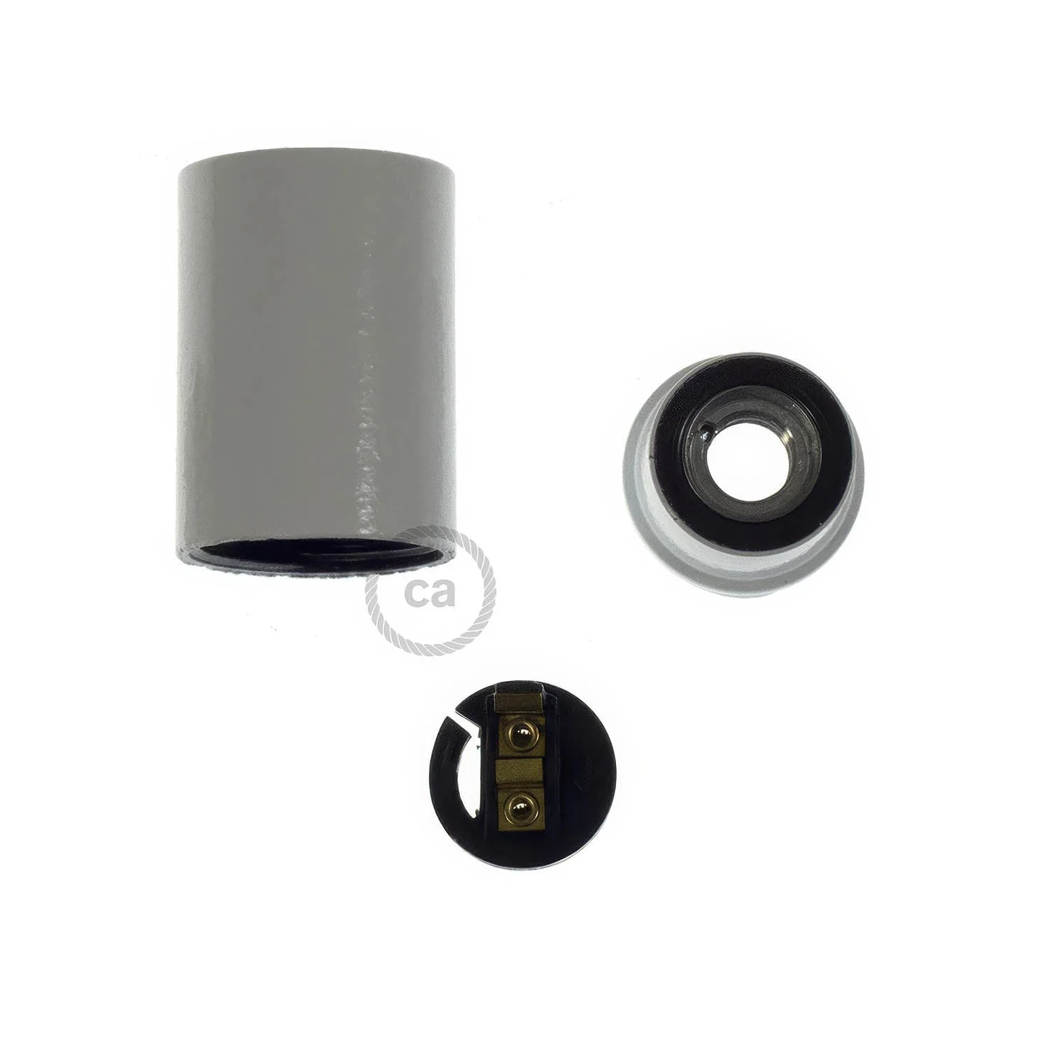 Lampenfassungen-Kit E14 aus Bakelit - Weiß - Image 2