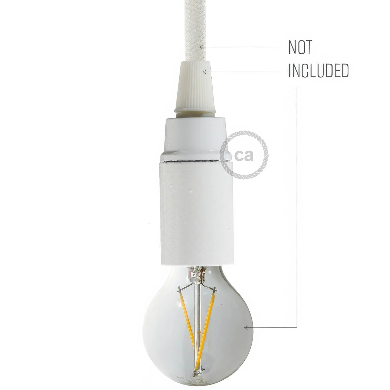 Lampenfassungen-Kit E14 aus Bakelit - Weiß - Image 3