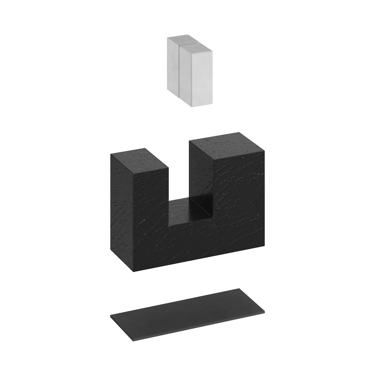Set aus Holzfüßen, Tischleuchtenhalterung – Schwarz - Image 2