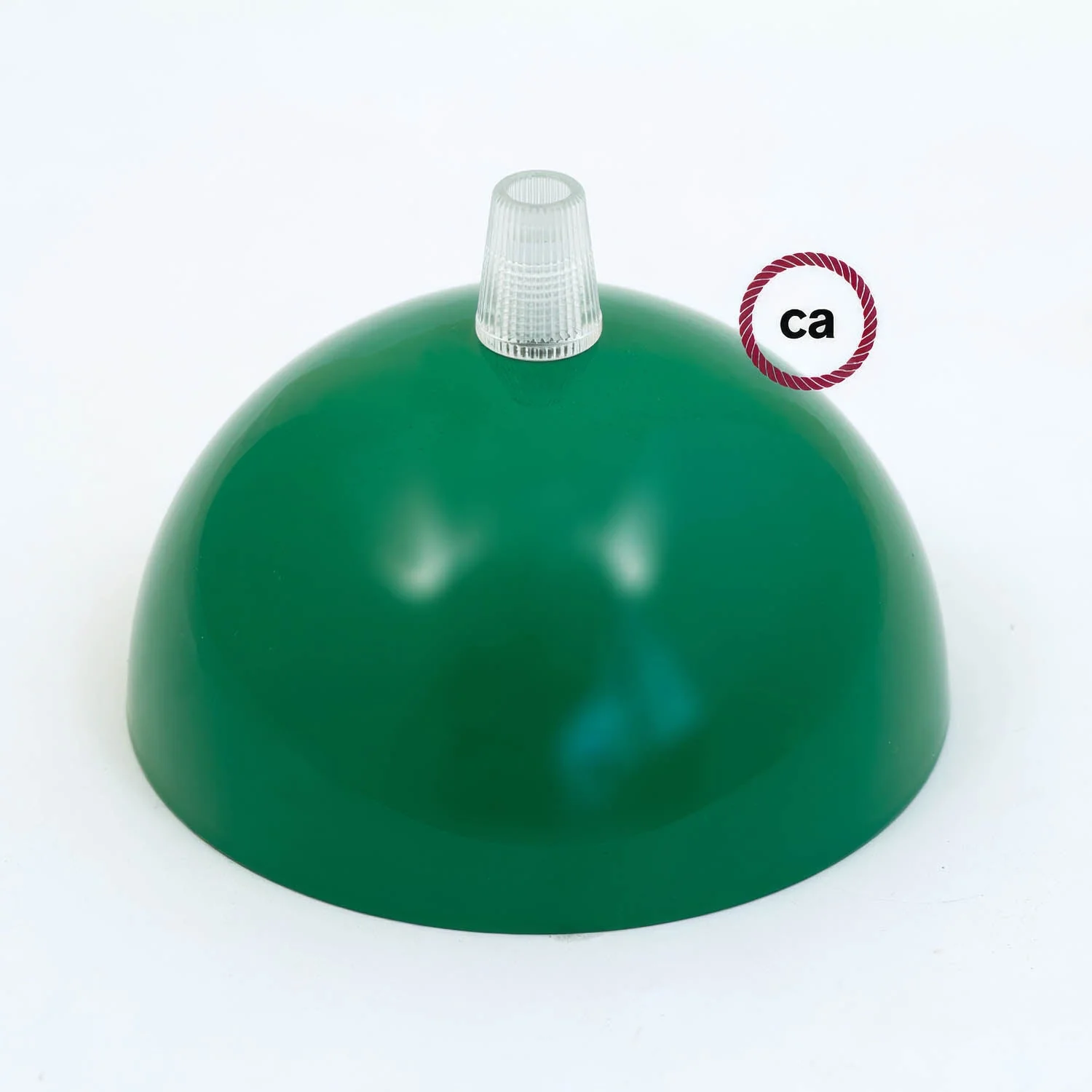 Kit halbkugelförmiger Lampenbaldachin aus lackiertem Metall – Grün - Image 2