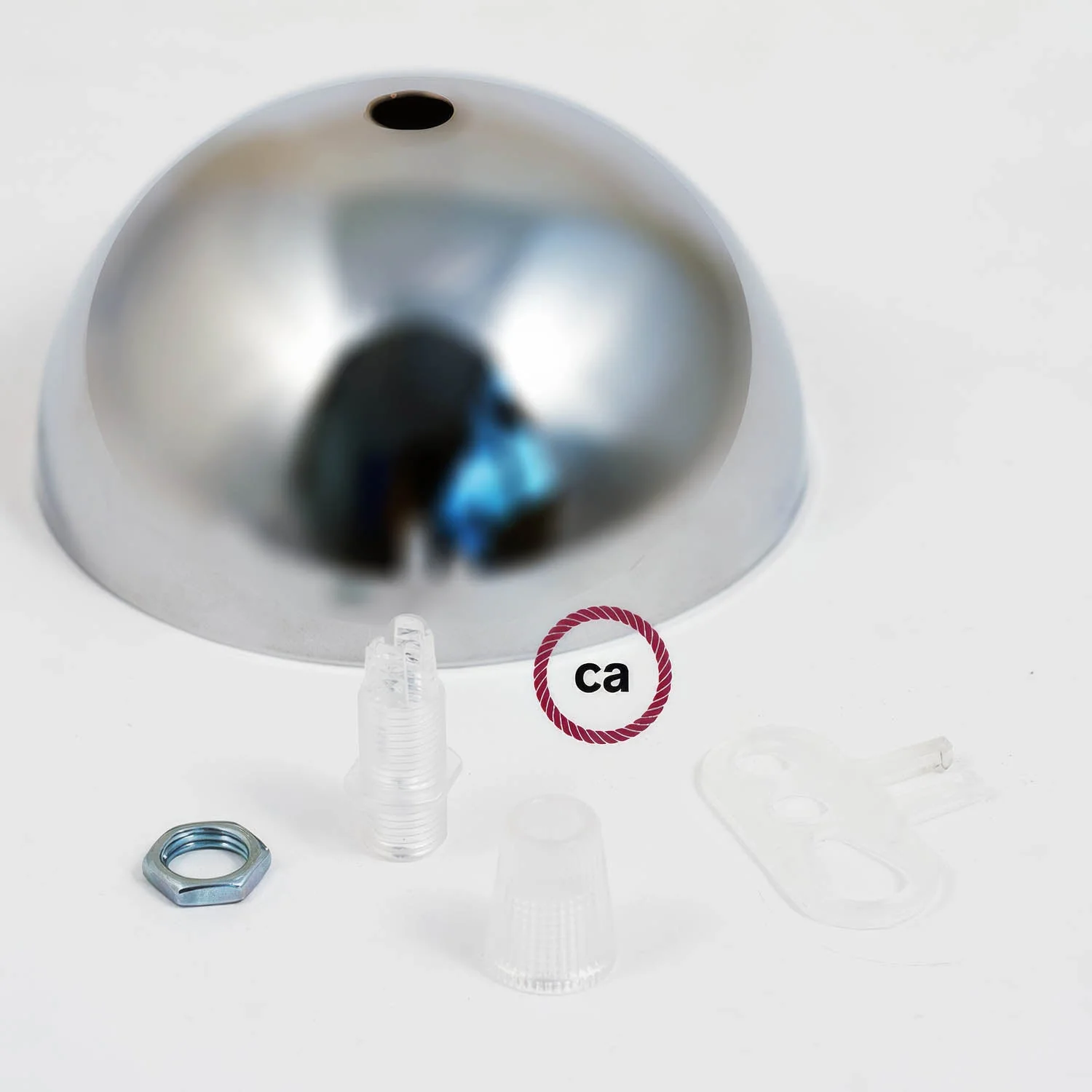 Halbrosetten-Kit aus lackiertem Metall – Chrom - Image 3