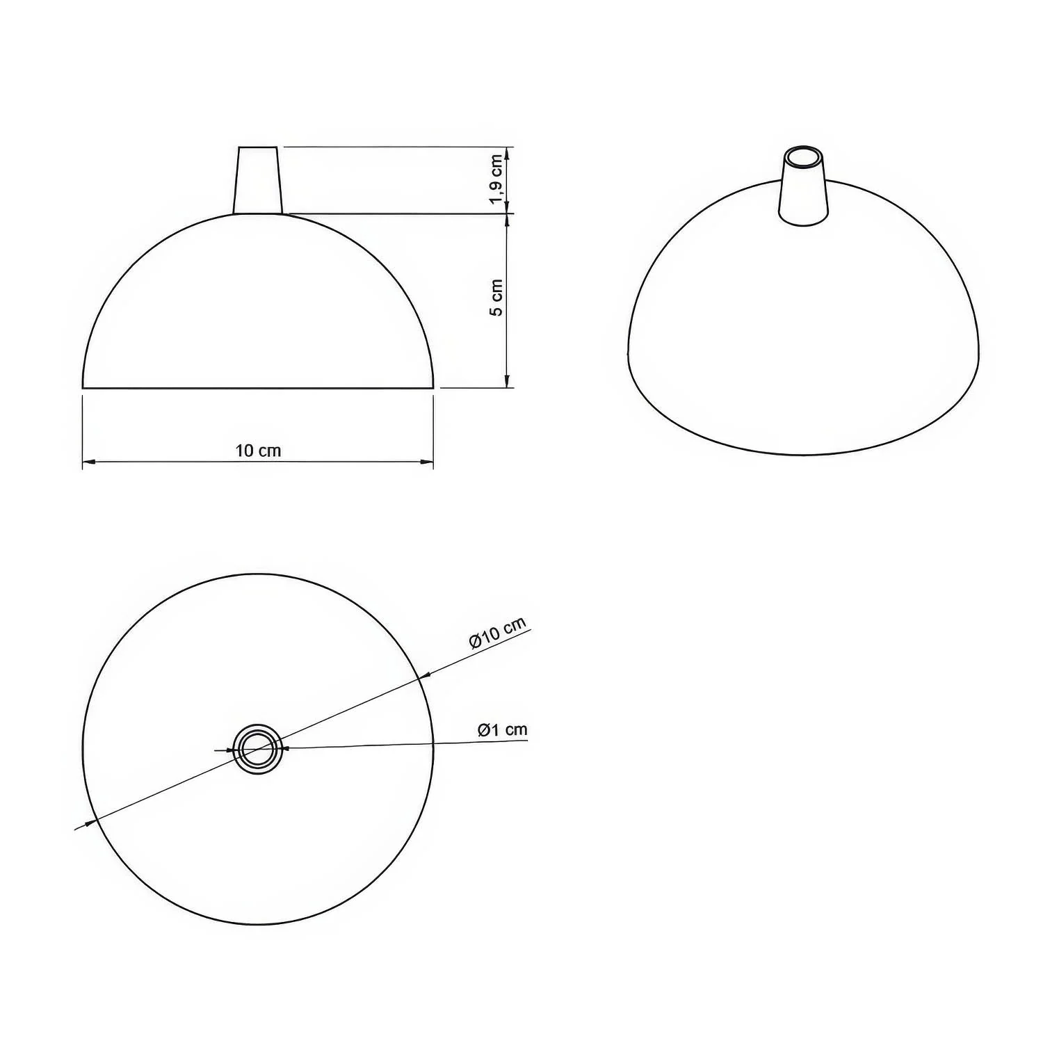 Halbrosetten-Kit aus lackiertem Metall – Chrom - Image 4
