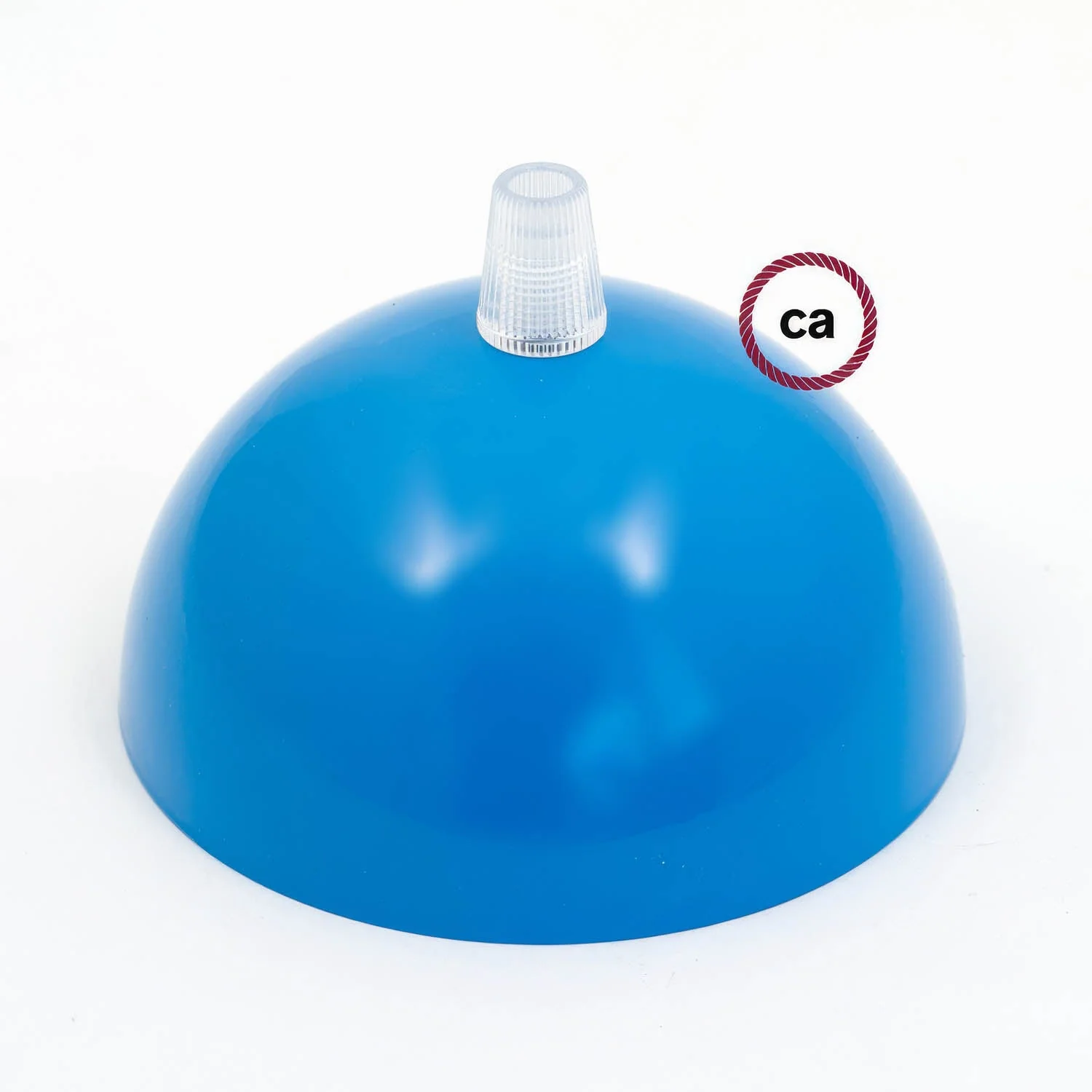 Halbkugelförmiges Lampenbaldachin-Kit aus lackiertem Metall – Hellblau - Image 2