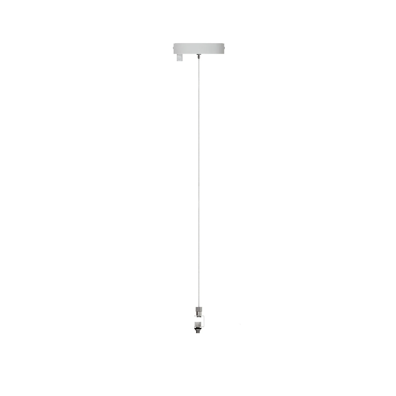 Kit Lampenbaldachin Ø 120 mm mit Stahlaufhängung und millimetergenauem Balancer – Mattweiß