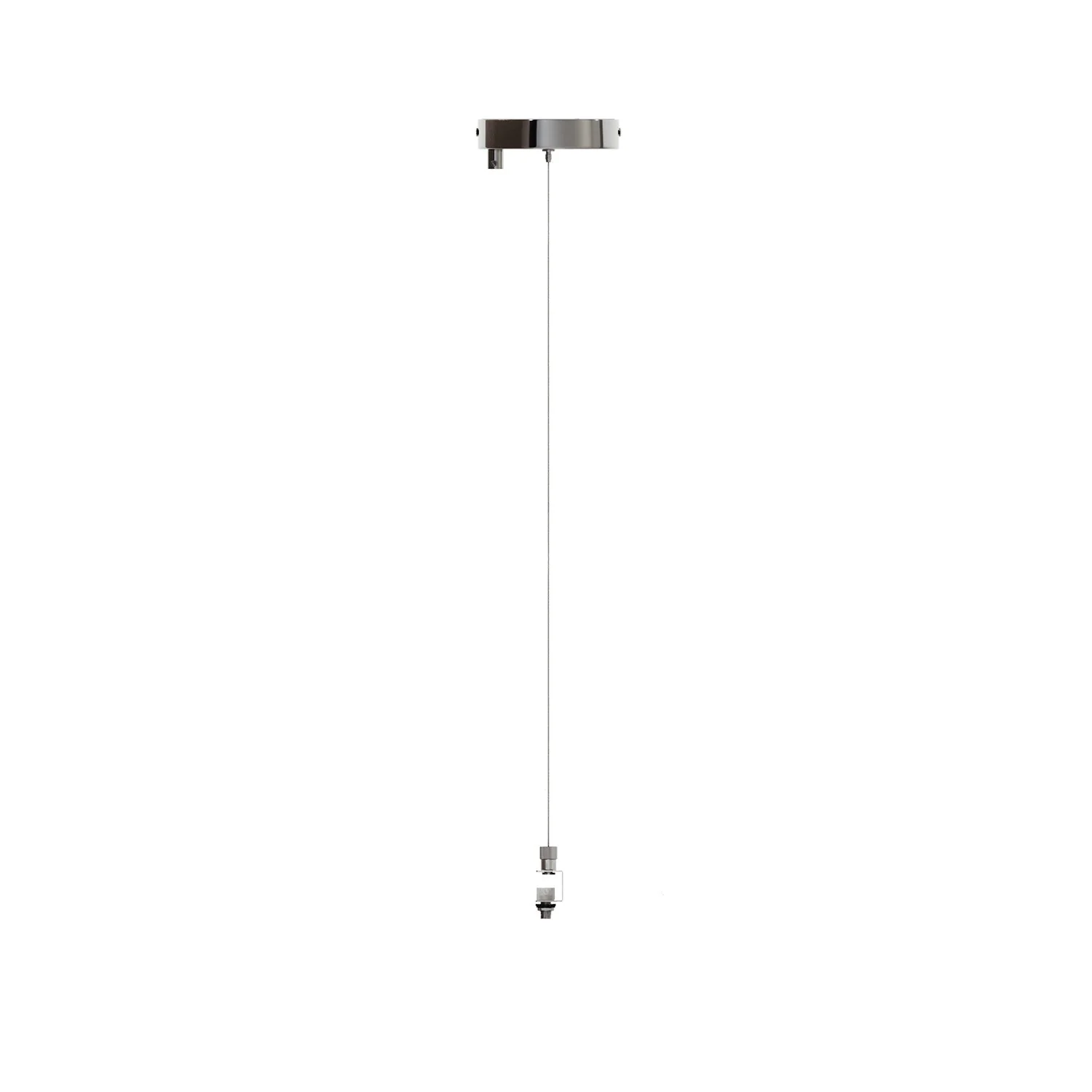 Kit Lampenbaldachin Ø 120 mm mit Stahlaufhängung und millimetergenauem Balancer – Chrom