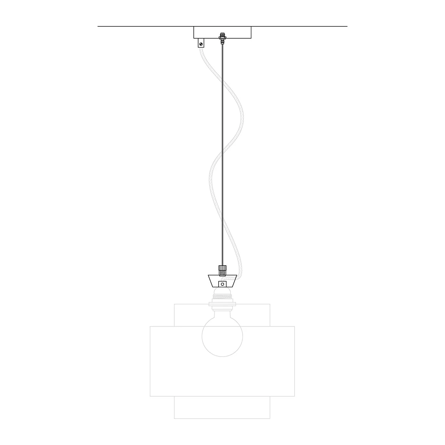Kit Lampenbaldachin Ø 120 mm mit Stahlaufhängung und millimetergenauem Balancer – Chrom - Image 5