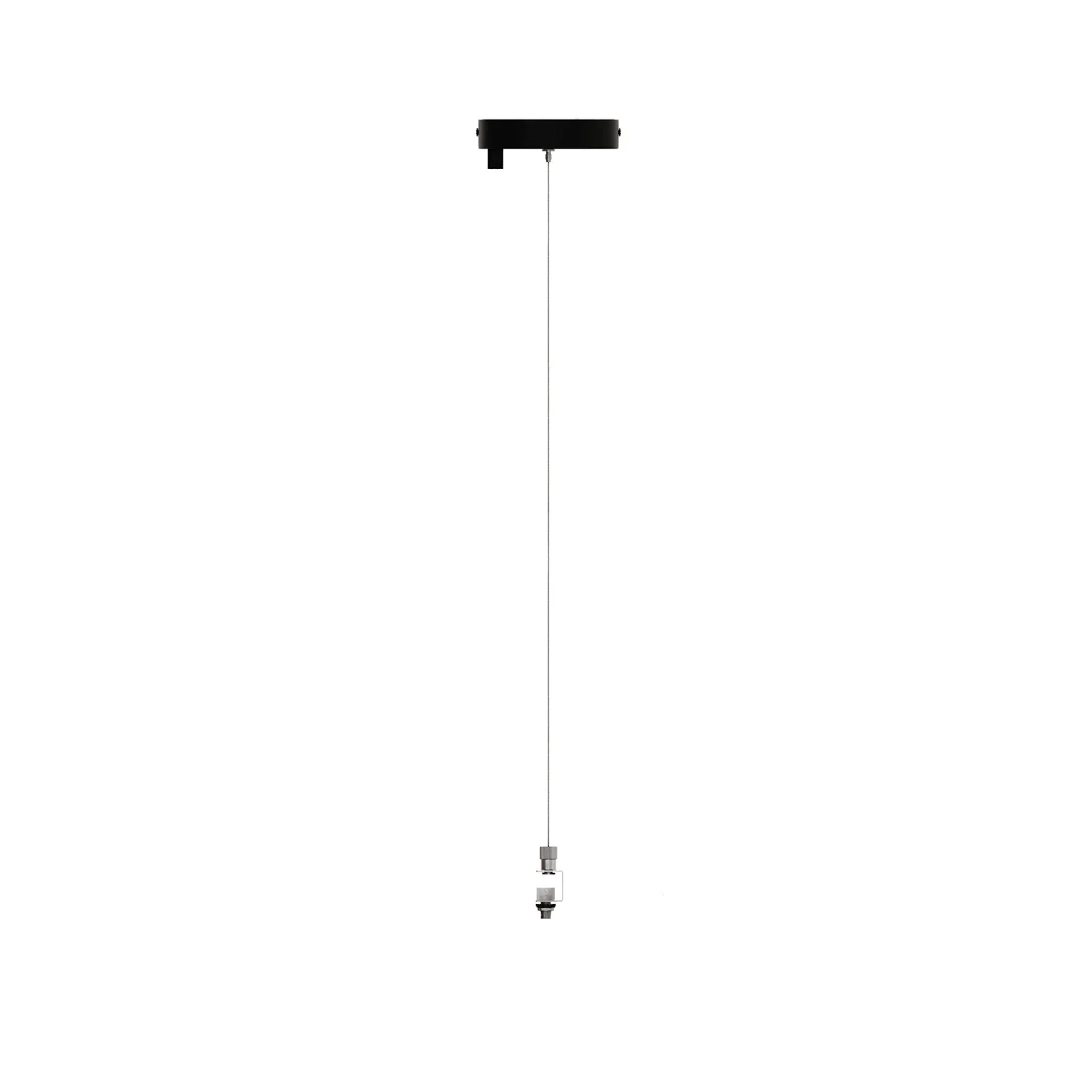 Kit Lampenbaldachin Ø 120 mm mit Stahlaufhängung und millimetergenauem Balancer – Mattschwarz
