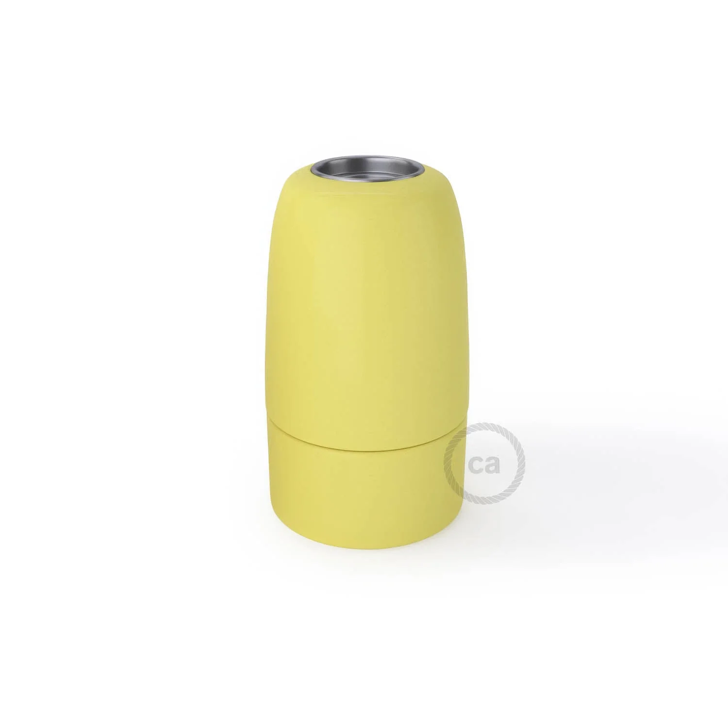 Kit Lampenfassungen E14 aus Porzellan - Gelb - Image 3