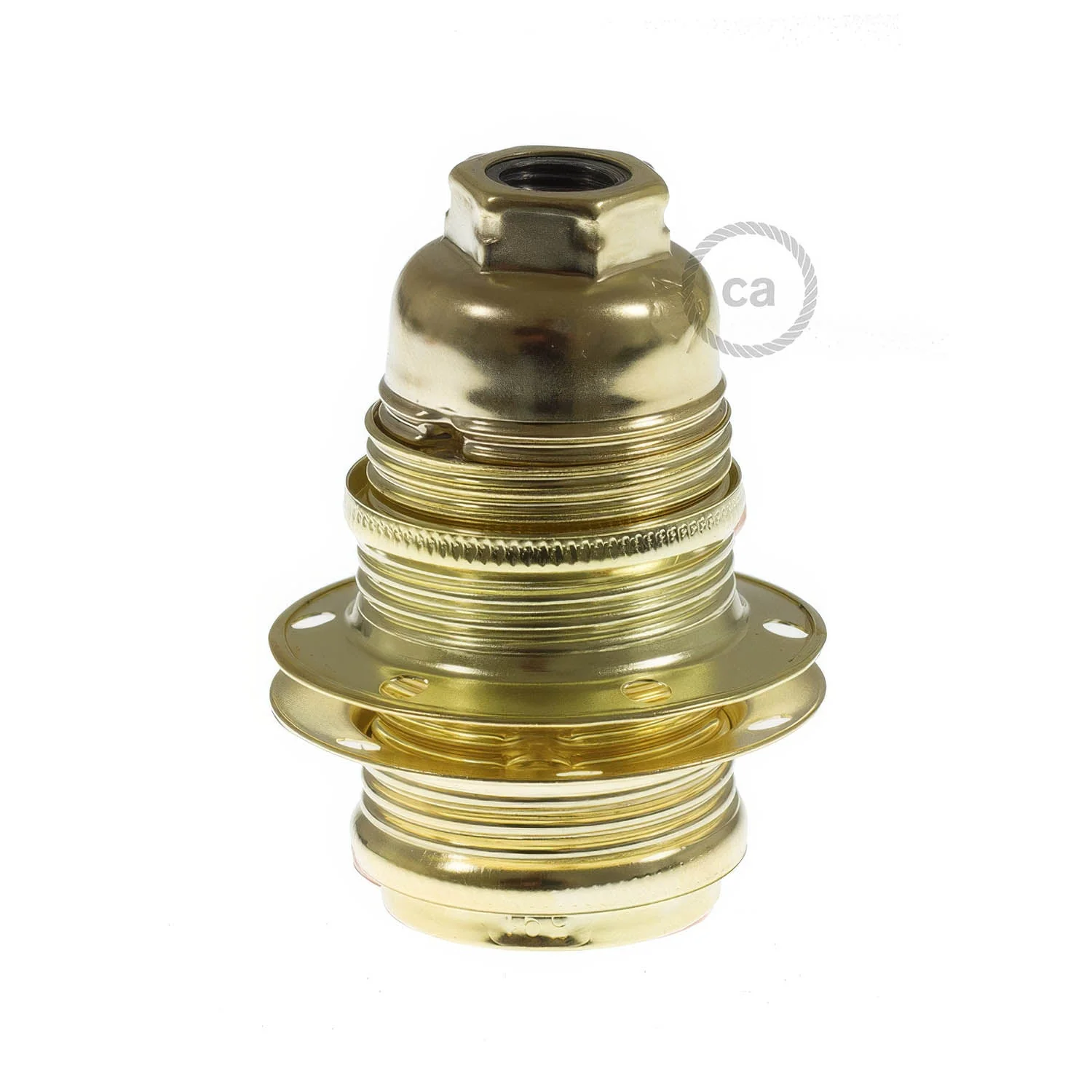 E14-Lampenfassung-Kit aus Metall mit doppeltem Ring für Lampenschirme – Messing - Image 3