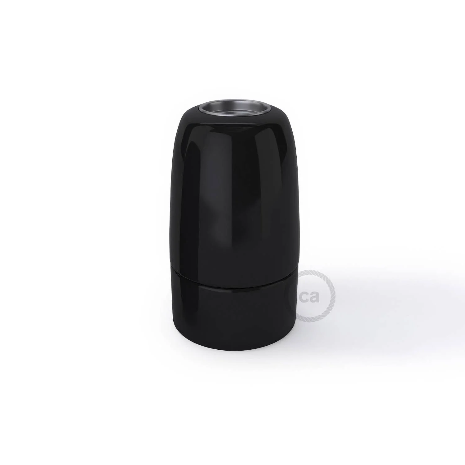 Kit Lampenfassungen E14 aus Porzellan - Schwarz - Image 3