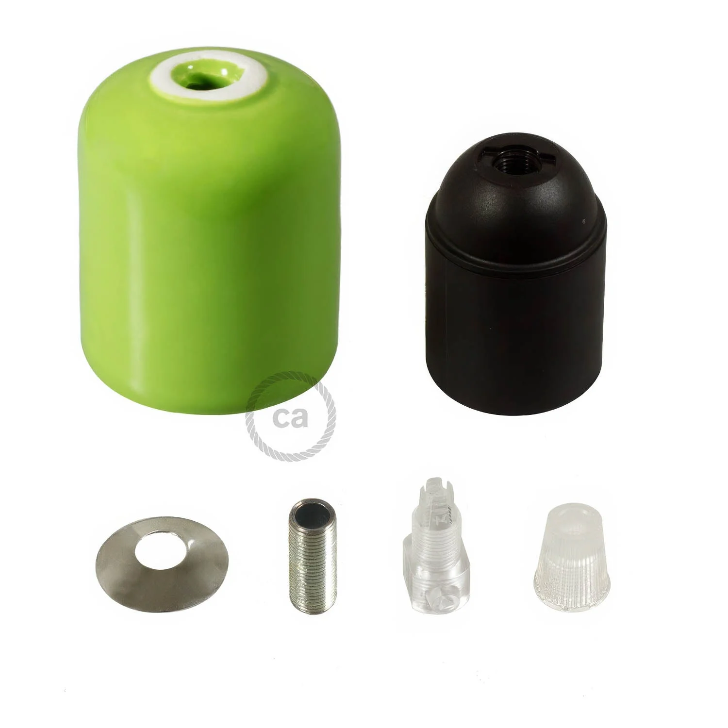 E27-Fassungs-Kit aus Keramik – Pistaziengrün - Image 2