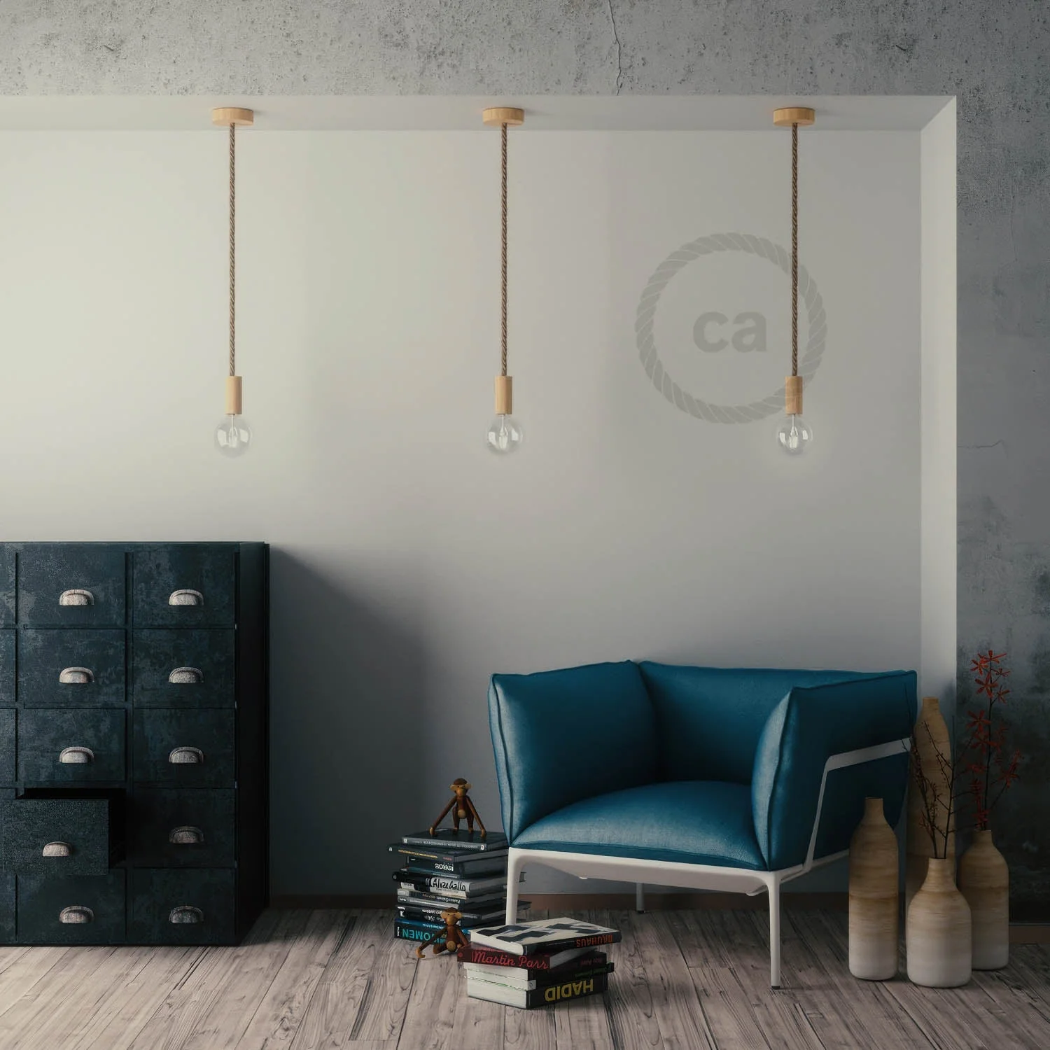 Holz-Lampenfassung E27 für XL-Kordel – Neutral - Image 3