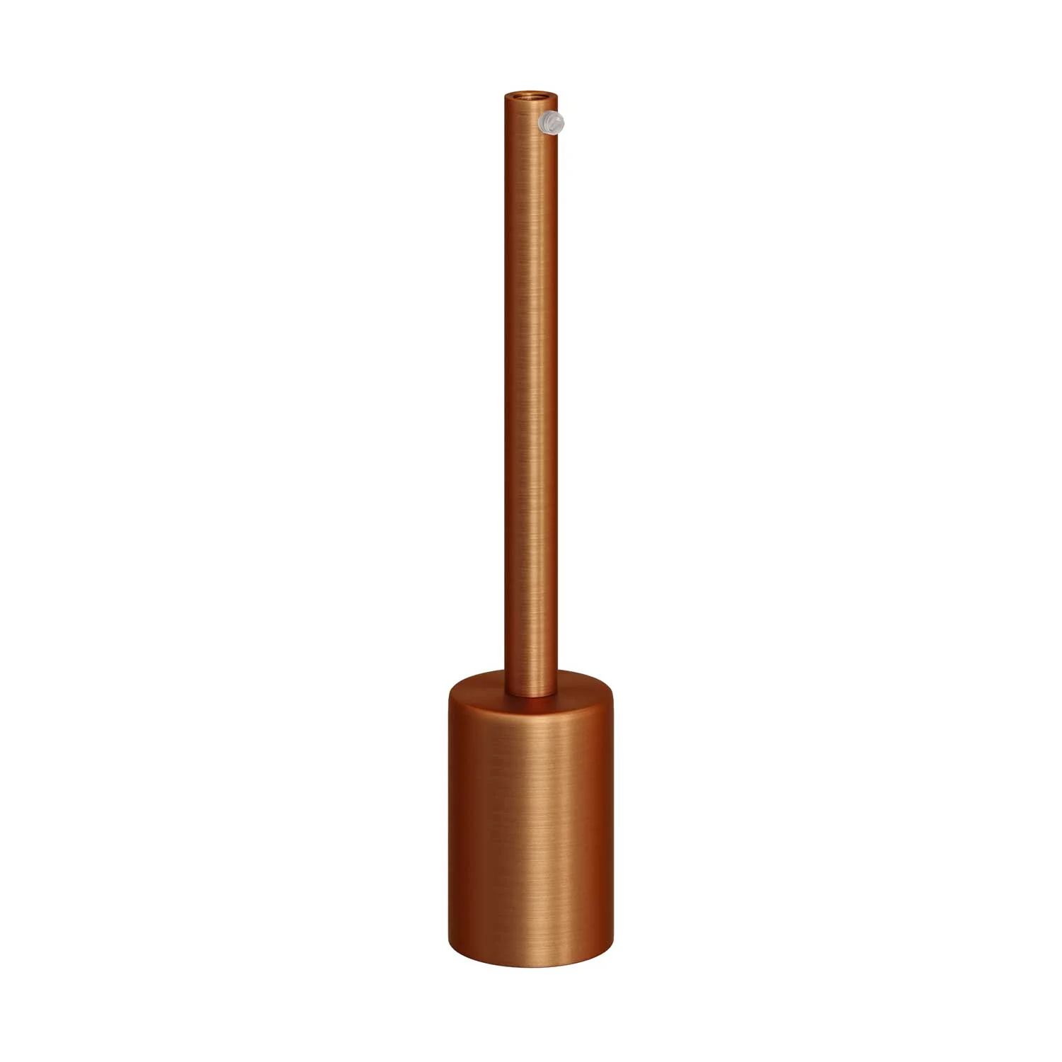 E27-Fassungs-Kit, zylindrisch aus Metall, mit 15 cm Zugentlastung – Satiniertes Kupfer - Image 3